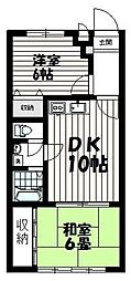 ファミール015 2DKの間取図画像