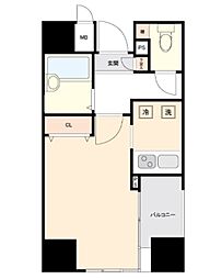 セジョリ大森町 4階ワンルームの間取り