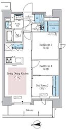 アーバネックス新御徒町駅前 3LDKの間取図画像