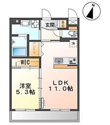 ルココン 1LDKの間取図画像