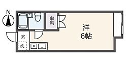 マノワール・プペ ワンルームの間取図画像