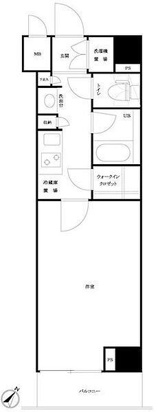 ルーブル浜松町 ｜東京都港区芝浦１丁目(賃貸マンション1K・2階・25.48㎡)の写真 その2