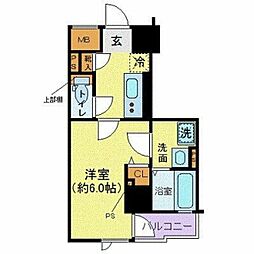 東京メトロ千代田線 湯島駅 徒歩5分の賃貸マンション 7階1Kの間取り