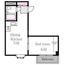 スカイコート西新宿 4階1DKの間取り
