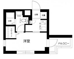 京急本線 北品川駅 徒歩7分の賃貸マンション 3階1Kの間取り