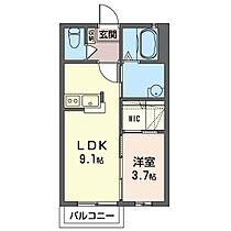 プロムナードＡ 00202 ｜ 群馬県前橋市幸塚町2-1（賃貸アパート1LDK・2階・34.02㎡） その2