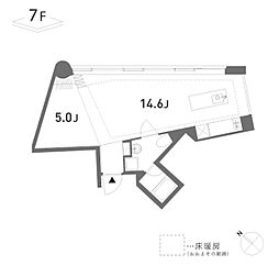 渋谷区東2丁目マンション 1LDKの間取図画像
