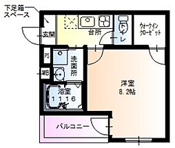 フジパレス曽根南町2番館 1Kの間取図画像