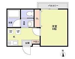 Argione高島平 2階1Kの間取り