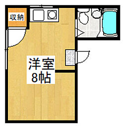 モンメゾン 3階ワンルームの間取り