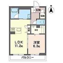 アンソレイユ 00106 ｜ 群馬県高崎市貝沢町1294-1（賃貸アパート1LDK・1階・48.18㎡） その2