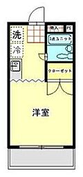 サンライズ昭島 1Kの間取図画像