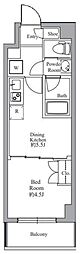 ハーモニーレジデンス高田馬場 1DKの間取図画像