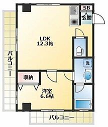 代官山眺めのいい家 1LDKの間取図画像