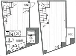 パークサイド戸越公園 1階1DKの間取り