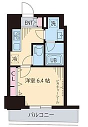 レガリア新中野 5階1Kの間取り