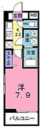 アルバU 1Kの間取図画像