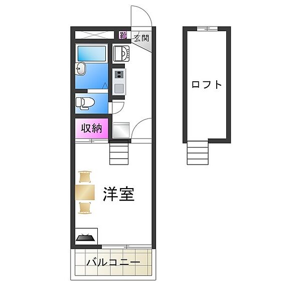 レオパレスＭＡＴＳＵＤＡ ｜大阪府大阪市西淀川区佃１丁目(賃貸アパート1K・2階・19.80㎡)の写真 その2