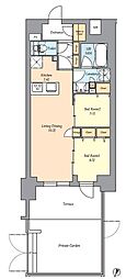 杉並区荻窪2丁目マンション 2LDKの間取図画像
