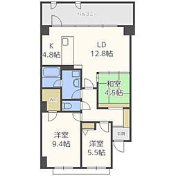 アイランドシティインフィニガーデンS棟 3LDKの間取図画像