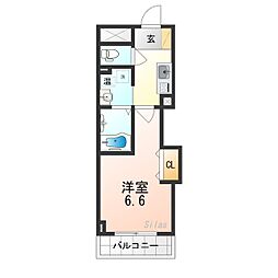 みおつくし大池橋 1Kの間取図画像
