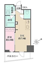 エヌフラッツ三ノ輪 4階1DKの間取り