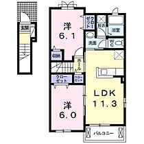 茨城県下妻市南原（賃貸アパート2LDK・2階・57.07㎡） その2