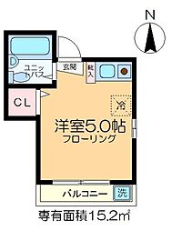 第一新堀ビル 3階ワンルームの間取り