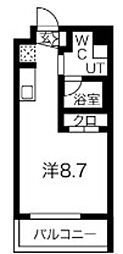 スパシエ大倉山 2階ワンルームの間取り