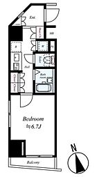 プレール・ドゥーク練馬ノースシティーLA 1Kの間取図画像