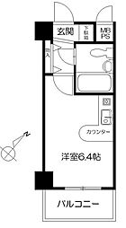 ライオンズマンション相模原第5 ワンルームの間取図画像