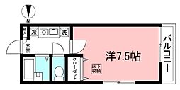 グラン・ソレイユ2号館 1Kの間取図画像