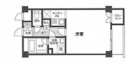 都営三田線 本蓮沼駅 徒歩9分の賃貸マンション 1階ワンルームの間取り