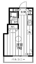 ロジマン菊川 ワンルームの間取図画像