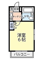 フラワーK 1Kの間取図画像