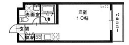 フェリスMK ワンルームの間取図画像