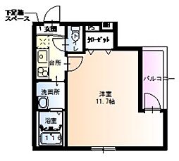 Osaka Metro谷町線 野江内代駅 徒歩14分の賃貸アパート 2階1Kの間取り