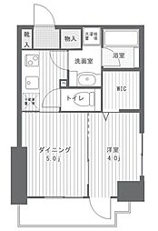 日神デュオステージ亀戸 1DKの間取図画像