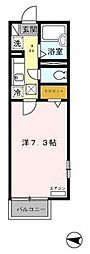 ソレイユ 1Kの間取図画像