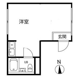 レピュート関町北 ワンルームの間取図画像