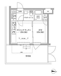 RELUXIA中野江古田 1DKの間取図画像