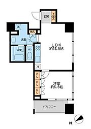 プロスペクトKALON三ノ輪 1LDKの間取図画像