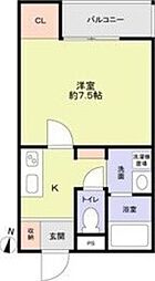 PREGNO456 ワンルームの間取図画像