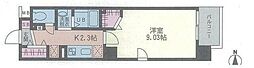 ハーモニア城東 1Kの間取図画像