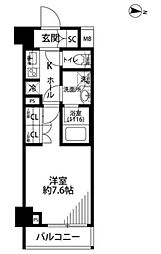 プレール・ドゥーク世田谷代田 1Kの間取図画像