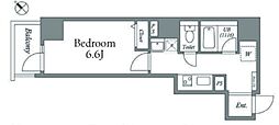 フォレシティ蔵前 1Kの間取図画像