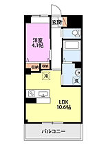 コンフェティ 203 ｜ 新潟県新潟市中央区鐙西１丁目9-3（賃貸マンション1LDK・2階・38.25㎡） その2