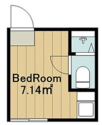 京王相模原線 京王永山駅 徒歩10分の賃貸アパート 1階ワンルームの間取り