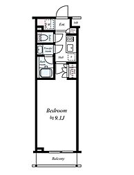 プレール・ドゥーク志村坂上 2階1Kの間取り