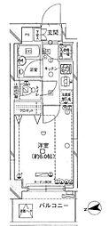 パレステュディオ目黒東 1Kの間取図画像